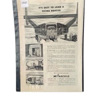 Vintage 1945 Fairchild It’s Easy To Load a Flying Boxcar Ad Advertisement